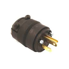 15 Amp 125-Volt Rubber Grounding Plug (R60-515PR-000)